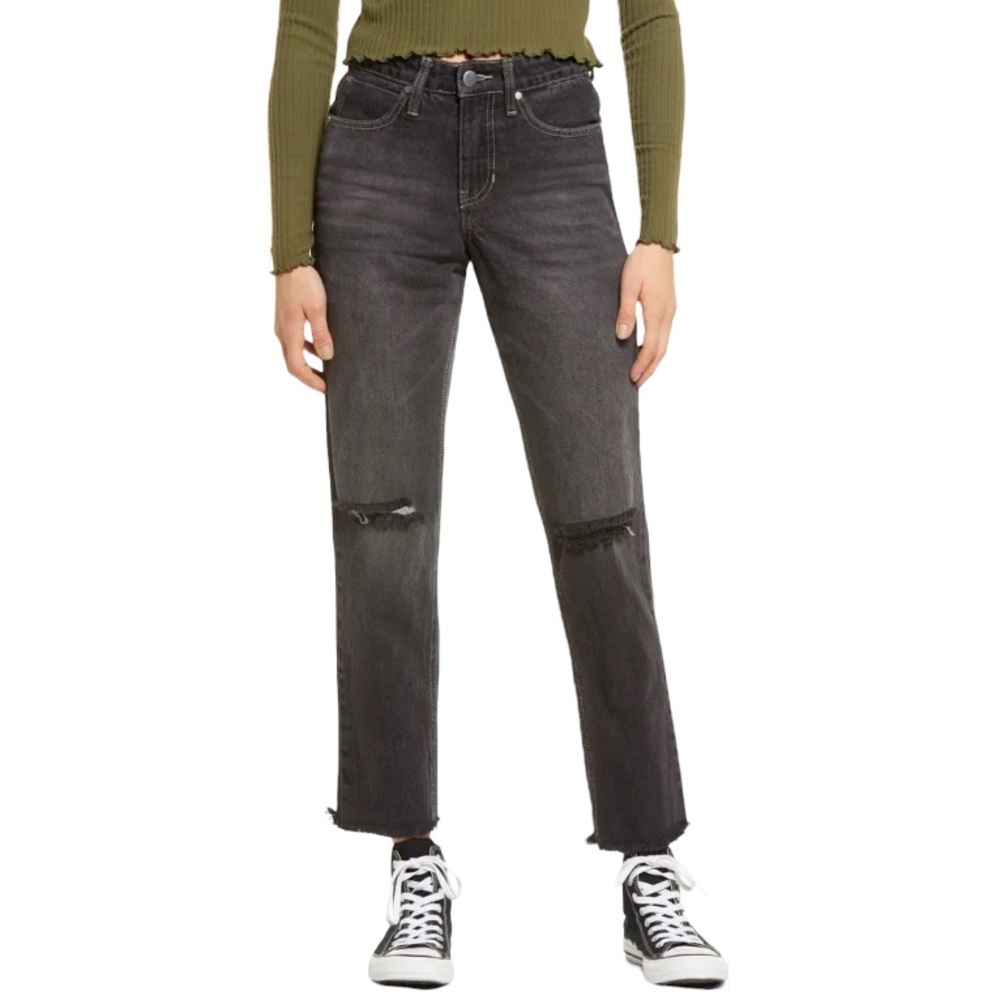 🎉HOST PICK!🎉 Nordstrom BP Ripped High Waist Ankle Mom Black Gray Denim Jeans